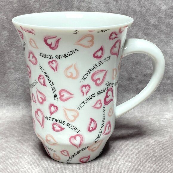 Victorias Secret Heart Print Coffee Mug Romantic Collectible Drinkware 12oz - Picture 1 of 10